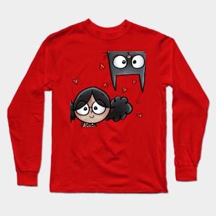 Upside Down Cat Long Sleeve T-Shirt